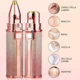 Portable 2 IN 1 Electric Epilator Eyebrow Trimmer Female Body Facial Lipstick Shape Hair Removal Women Painless Razor Shaver