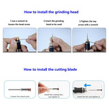 Electric Micro-Engraving Pen USB Rechargeable Engraving Machine With 36 Bits, Portable Mini Engraving Tool