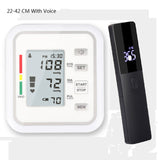 Automatic Blood Pressure Monitor Digital Infrared Thermometer Arm Tensiometer Sphygmomanometer Home Health Care Equipment White