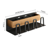 Toothbrush Holder Bathroom Toothpaste Storage Rack with Cup Holder Wall Mounted Razor Stand Organizer Shelf