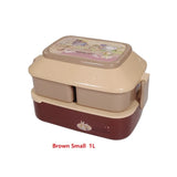 Cartoon Lunch Box for Girls School Kids Plastic Picnic Bento Box Microwave Food Box with Compartment Storage Salad Containers