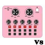 Bluetooth Sound Card 16 Sound Effects Noise Reduction Mixers for Voice Changer Podcast Kit,Mixer with Audio Interface Recording
