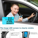 Top!-Portable Breath Alcohol- Tester, Professional Breathalyzer Digital LCD Display Auto Power Off Sound Alarm For Drivers