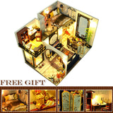 CUTEBEE DIY Dollhouse kit Wooden Doll House Miniature House Furniture Kit Toys for children Christmas Gift TD32