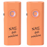 AC 100‑240V Nail Drill Machine Multifunction Electric Manicure Drill Nail Drill Set for for Men Women and Children Orange