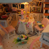 Music Doll House Diy Miniature 3D Wooden Miniaturas Dollhouse Furniture Building villa Kits Toys for Children Christmas Gifts