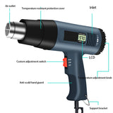MOYOTEC 1500W Hot Air Gun Digital LCD Display Electric Hot Air Gun Industrial Thermoregulator Electric Heat Guns