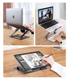 Tablet Drawing Stand, Digital Tablets Drawing Base Height/Angle Adjustable Laptop Holder Foldable Ergonomic Notebook Support
