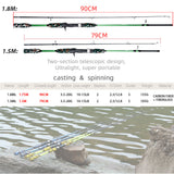 Spinning Casting Fishing Rod Hand Lure Carbon Feeder Pole Carp Fly Gear Pesca 1.5M 1.8M 3g-21g Ultralight Travel Surf  New