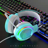 M12 X2 Wired Gaming Headset 7.1 Surround Sound Stereo Earphones USB Microphone Breathing RGB Light For PC Gamer Headphones