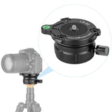 LB-60 Tripod Head Leveling Base Level Horizontal Adjustment Platform Speedy Adjustable for All Tripods with 1/4 Thread