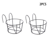 2pcs Back Support Outdoor Plant Stand Garden Living Room Bedroom Display Rack Modern Backyard Balcony Iron Art For Patio Stable