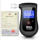 Digital Backlight LCD Display Portable Breath Alcohol Tester with 6 Mouthpieces, USB Rechargeable Breath Analyzer for Drivers