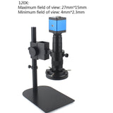 13MP HDMI VGA HD Monocular Microscope Digital Camera  C mount 130X lens USB LED Light Workbench Stand Repair Phone Soldering