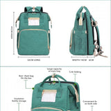 Baby Diaper Bag Foldable Bed Backpack Mommy Bag Stroller Nappy Bag Large Capacity Nursing Bag Changing Diaper Mat Bag Baby Care