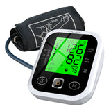 Upper Arm Sphygmomanometer LCD Display Tri-color Lighting Electronic Automatic Tonometer Data Storage Blood Pressure Monitor