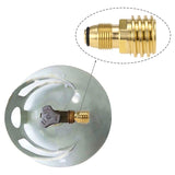 2Pcs Propane Tank Adapter Solid Brass Regulator Valve Safety POL-LP Tank Convert To QCC1/Type1 For Camping Stove
