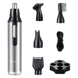 Electric Nose/Ear/Body/Eyebrow Hair Trimmer for Men Shaver Razor Hair Grooming Kit 5 in 1 USB Rechargeable