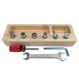 10Pcs Children's Screwdriver Board Set, Wooden Screwdriver Activity Tool Toy