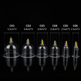12Pcs/Set Vacuum Cupping Cans Strong Suction Acupuncture Massage Cups Magnetic Aspiration Treatment Suction Cans With Tube