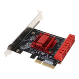 F19E PCIE SATA 3.0 PCI-E SATA Card PCI E PCI Express SATA Controller 6-Ports SATA3 PCIE X4 Expansion Card ASM1166 chip