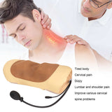 Electrical Neck Massage Pillow Hot Compress Vibration Back Massager Massage Cushion for Waist Back Leg 110‑240V Body Relaxation