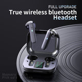 R20 LED Digital Display Wireless Headsets Earbuds With Mic Bluetooth Headphones Touch Control Sports Waterproof Earphones