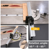 Precision Miter Gauge w/ Aluminum Miter Fence with A Repetitive Cut Flip Stop Table Saw/Router Miter Gauge Sawing Assembly Ruler