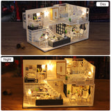 CUTEBEE DIY Dollhouse kit Wooden Doll House Miniature House Furniture Kit Toys for children Christmas Gift TD32