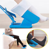 1pc Sock Slider Aid Blue Helper Kit Helps Put Socks On Off No Bending Shoe Horn Suitable For Socks Foot Brace Support