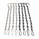 12pcs Balcony Holder With Clips Hooks Lanterns Hanging Basket Chain Home Decor Flower Pot Indoor Outdoor Wind Chimes Bird Cage