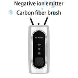 2x Air Purifier Personal Wearable Mini Portable Car Oxygen Bar 700MAh Battery Negative Ion Hanging Neck Black & White