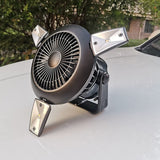 Camping Fan Solar Tent Fan USB Rechargeable Battery Operated Fan With LED Lamp For Home Travel Indoors Camping