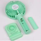 Mini Portable Hand Fan With Mobile Phone Holder USB Power And Battery For Desktop Outdoor Ventilation Ventilador Cooling Fans