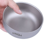 Lixada Picnic Titanium Bowl Double Wall Insulated Camping Bowl Flatware For Home Outdoor Camping Hiking Backpacking Tableware