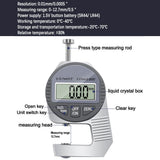 Digital Thickness Gauge Inch/ Metric Thickness Measuring Tools 0-0.5 Inch/ 0-12.7mm Mini Digital Micrometer Thickness Meter