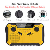 Emergency Radio 2500mAh-Solar Hand Crank Portable AM/FM/NOAA Weather Radio with Flashlight&amp;Reading Lamp Cell Phone Charger