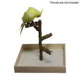 Interactive Training Playground For Parrots Wood Cage Toys Play Bird Perch Stand Home Climbing Portable Funny Tabletop