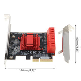 F19E PCIE SATA 3.0 PCI-E SATA Card PCI E PCI Express SATA Controller 6-Ports SATA3 PCIE X4 Expansion Card ASM1166 chip