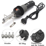 Eu Plug,Gj-8018Lcd 220V 450W Degree Adjustable Electronic Heat Hot Air Desoldering Soldering Station+Electric Soldering Iron