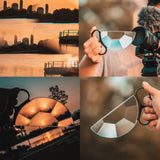 Camera Filter Photography Foreground Blur Film Photography Props Handheld Semicircle Glass Kaleidoscope Filter Camera