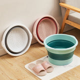 10L Folding Foot Bath Bucket Household High Calf Barrel Travel Portable Footbath Massage Foldable Foot Bath Basin
