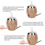 220V Massage Oil Heater Electric Quickly Heating 60℃ Temperature Essential Oil Warmer for Lotion Cream Consistent Temperature