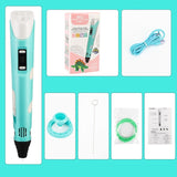 Portable 3D Pen Original DIY 3D Printing Pen With ABS Filament Creative Toy Birthday Gift For Kids Design Drawing DIY Pen