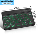 RGB Bluetooth Keyboard And Mouse Set Russian Spainish Wireless Keyboard Mouse Combo Rechargeable RGB Mouse For ipad Laptop