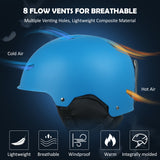 Women Men Winter Snow Helmet with Detachable Earmuff Snowboard Helmet with Goggle Fixed Strap Safety Skiing Helmet Skiing Sports