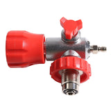 G5/8-14 PCP Tank Dual Gauge Charging Valve Air Fill Station Gas Cylinder Refill Adapter 400Bar 6000Psi