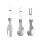 Outdoor Folding Camping Fork Spoon Spork Outdoor Spork Spoon Dinnerware Tool Portable Travel Camping Picnic Tableware Tools