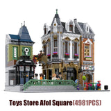 MOC 2734pcs City Streetview series The brickstive Modern Library Model Building Blocks Bricks Kids Toys Gifts Christmas gifts