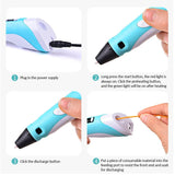 3D Pen Screen DIY 3D Printing Pen With ABS PLA Filament Creative Toy Gift 3 D Printer Pen Drawing For Kids Christmas Birthday